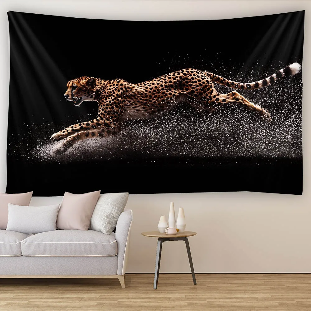 Wildlife tapestry, cheetah decoration aesthetics, lion king background wall painting, dormitory home decoration background cloth
Wildlife tapestry, cheetah decoration aesthetics, lion king background wall painting, dormitory home decoration background cloth