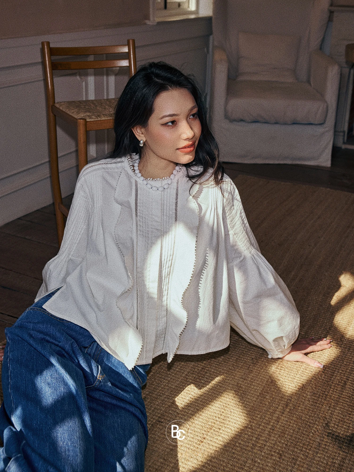 Betchow Linen White Cotton Hollow out irt Loose Fit Lightweight round Ne Commute Pure Color Top Women's Faion
Betchow Linen White Cotton Hollow out irt Loose Fit Lightweight round Ne Commute Pure Color Top Women's Faion