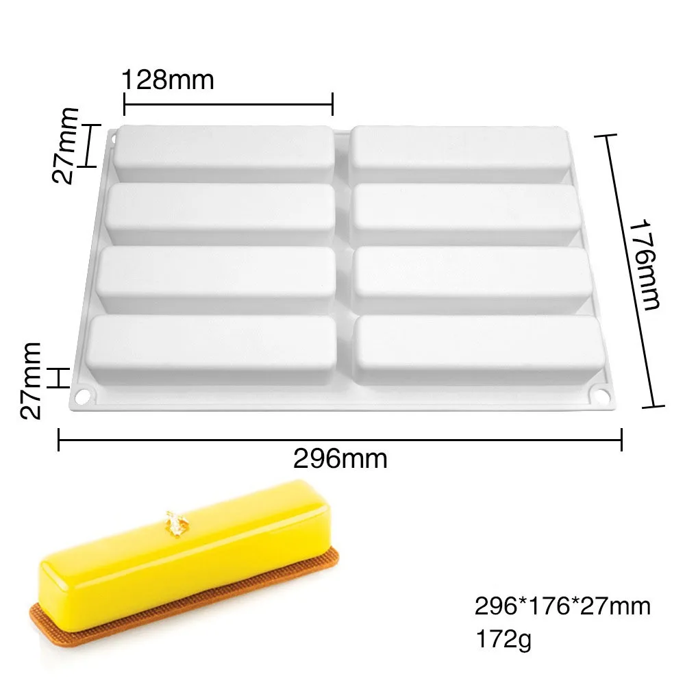 Reusable Silicone Mousse Cake Mold Non-Stick Cylinder Chocolate Mold Flexible Food Grad Baking Molds for Dessert Baking
Reusable Silicone Mousse Cake Mold Non-Stick Cylinder Chocolate Mold Flexible Food Grad Baking Molds for Dessert Baking