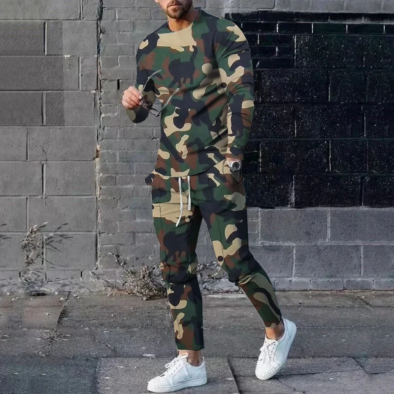 2025 весенне-осенний модный мужской костюм с камуфляжным принтом и длинными рукавами для взрослых, повседневный повседневный уличный крутой красивый трендовый костюм
2025 весенне-осенний модный мужской костюм с камуфляжным принтом и длинными рукавами для взрослых, повседневный повседневный уличный крутой красивый трендовый костюм