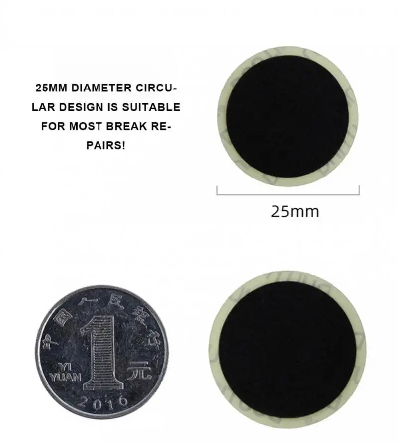 25mm Bike Tire Tyre Inner Tube Puncture Repair Tire Glueless MTB Cycle Bike Tire Tyre Rubber Patch Piece Puncture Repair Tool
25mm Bike Tire Tyre Inner Tube Puncture Repair Tire Glueless MTB Cycle Bike Tire Tyre Rubber Patch Piece Puncture Repair Tool