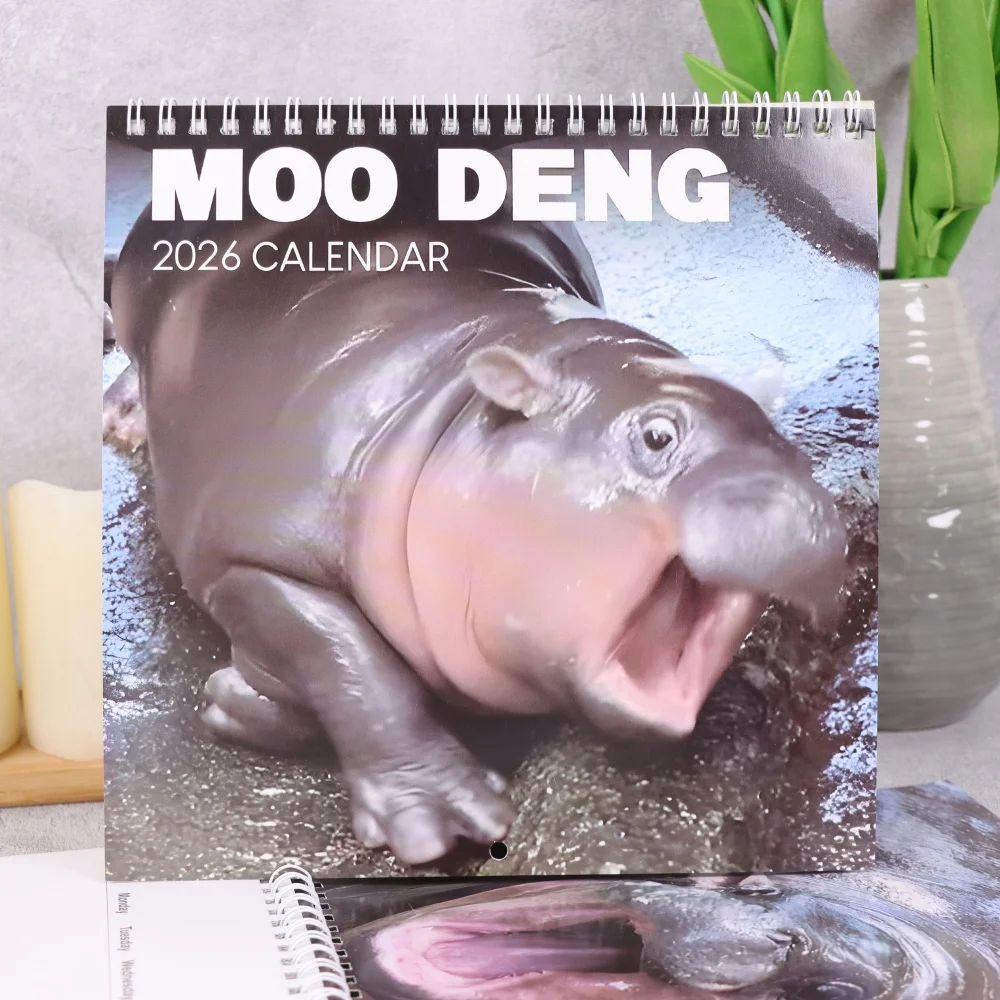 Moo-Deng Calendar 2026 | Hippo Calendar 12 Month Baby Hippo FIip Desktop Calendar | Family Daily Monthly Planner Organizer Calen
Moo-Deng Calendar 2026 | Hippo Calendar 12 Month Baby Hippo FIip Desktop Calendar | Family Daily Monthly Planner Organizer Calen