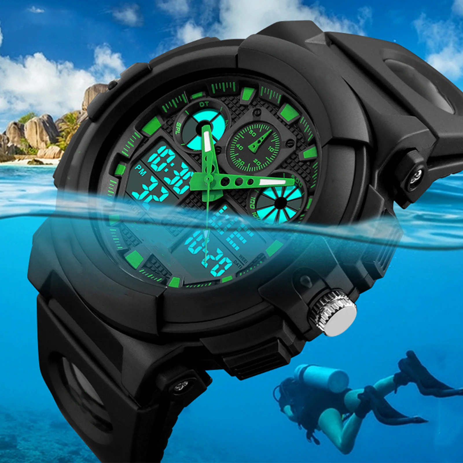 1270 Waterproof Electronic Watch Digital Watches for Men Movement Analog Sports LED Man
1270 Waterproof Electronic Watch Digital Watches for Men Movement Analog Sports LED Man