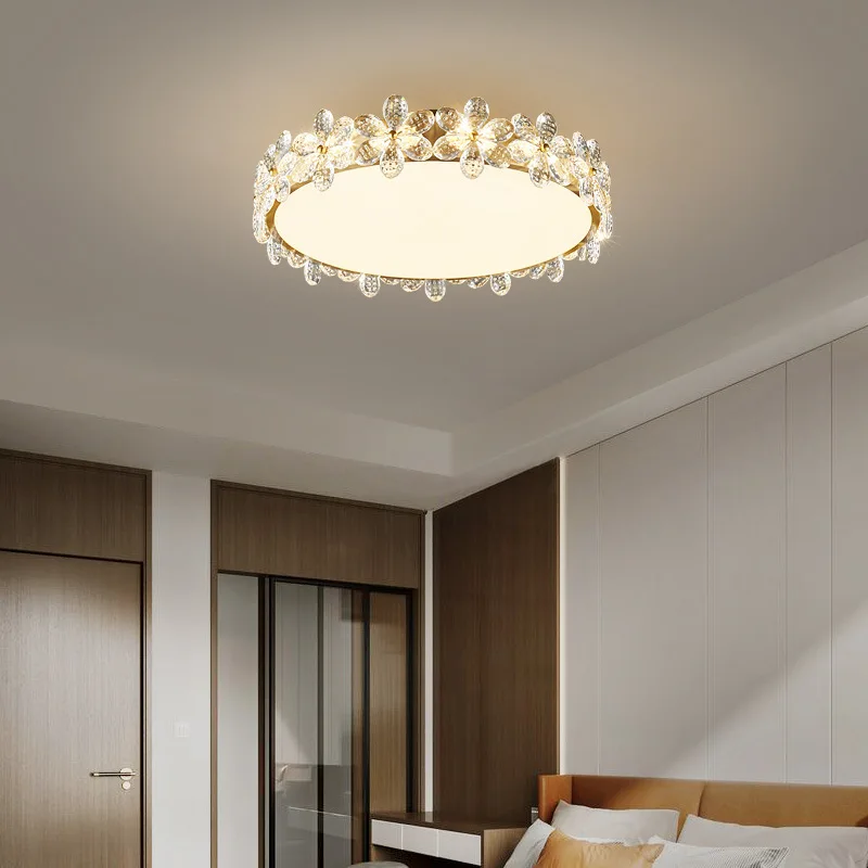 Bedroom lamp: modern, simple, light luxury, petal crystal, living room, dining room, creative round ceiling lamp
Bedroom lamp: modern, simple, light luxury, petal crystal, living room, dining room, creative round ceiling lamp