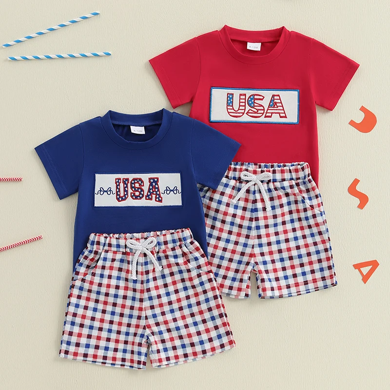 2025-02-06 Lioraitiin Toddler Baby Boys 4th of July Clothing Outfit Short Sleeve Embroidery Letters T-shirt with Plaid Shorts
2025-02-06 Lioraitiin Toddler Baby Boys 4th of July Clothing Outfit Short Sleeve Embroidery Letters T-shirt with Plaid Shorts
