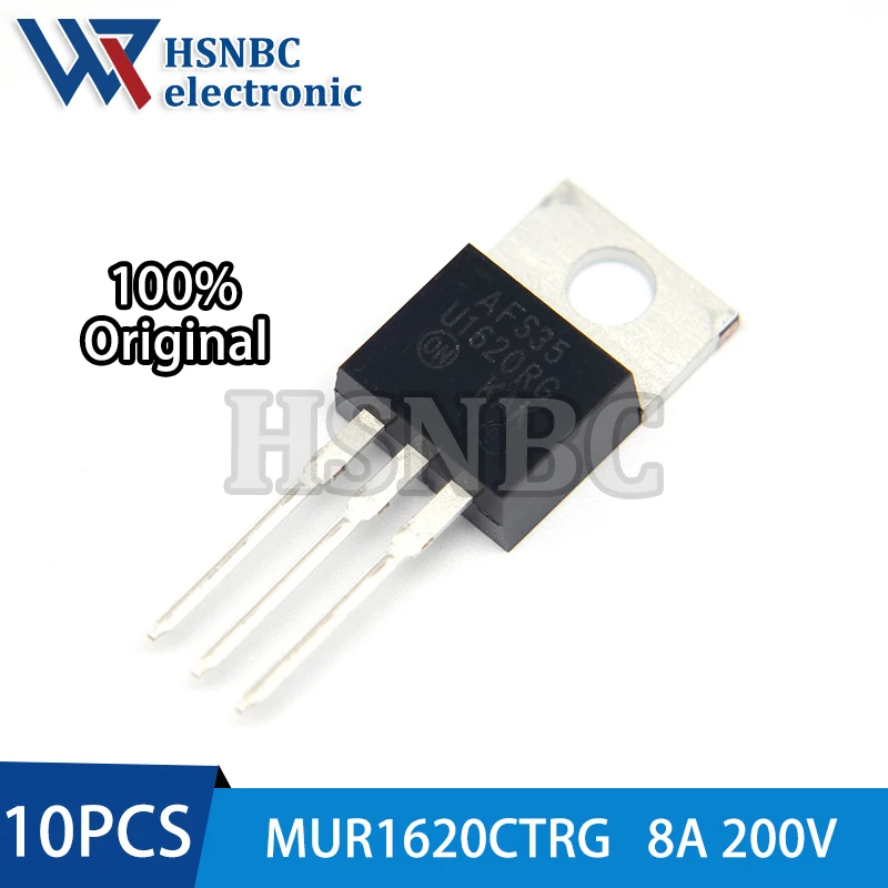 10PCS MUR1620CTRG U1620RG MUR1620CTR TO-220 8A 200V Fast Recovery Diode Power Rectifier 100% New Original
10PCS MUR1620CTRG U1620RG MUR1620CTR TO-220 8A 200V Fast Recovery Diode Power Rectifier 100% New Original