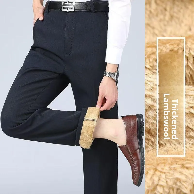 Men's Fce Lined Thiened Straight Leg Casual Pants High Elastici Anti Wrinkle Busin Casual Trousers Autumn Winter Wear
Men's Fce Lined Thiened Straight Leg Casual Pants High Elastici Anti Wrinkle Busin Casual Trousers Autumn Winter Wear