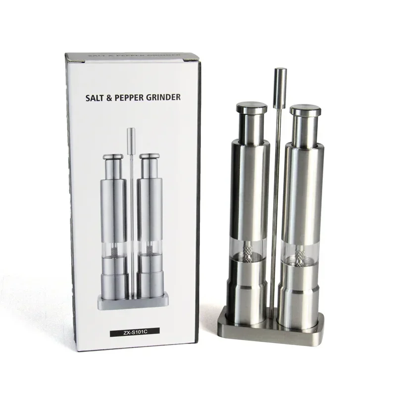 2024 new Manual Salt Pepper Mill GrindeSet Stainless Steel Pepper Mill Salt Set Spice Grinder Containers Adjustable Mill Shakers
2024 new Manual Salt Pepper Mill GrindeSet Stainless Steel Pepper Mill Salt Set Spice Grinder Containers Adjustable Mill Shakers