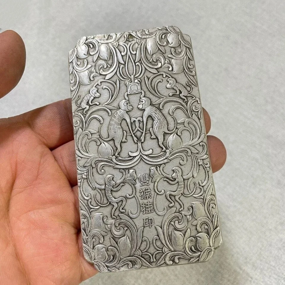 Old Tibetan Silver Carving Double Monkey Hanging Seal Statue, Traditional Tibetan Art Decor, Collectible Carved Ornament
Old Tibetan Silver Carving Double Monkey Hanging Seal Statue, Traditional Tibetan Art Decor, Collectible Carved Ornament
