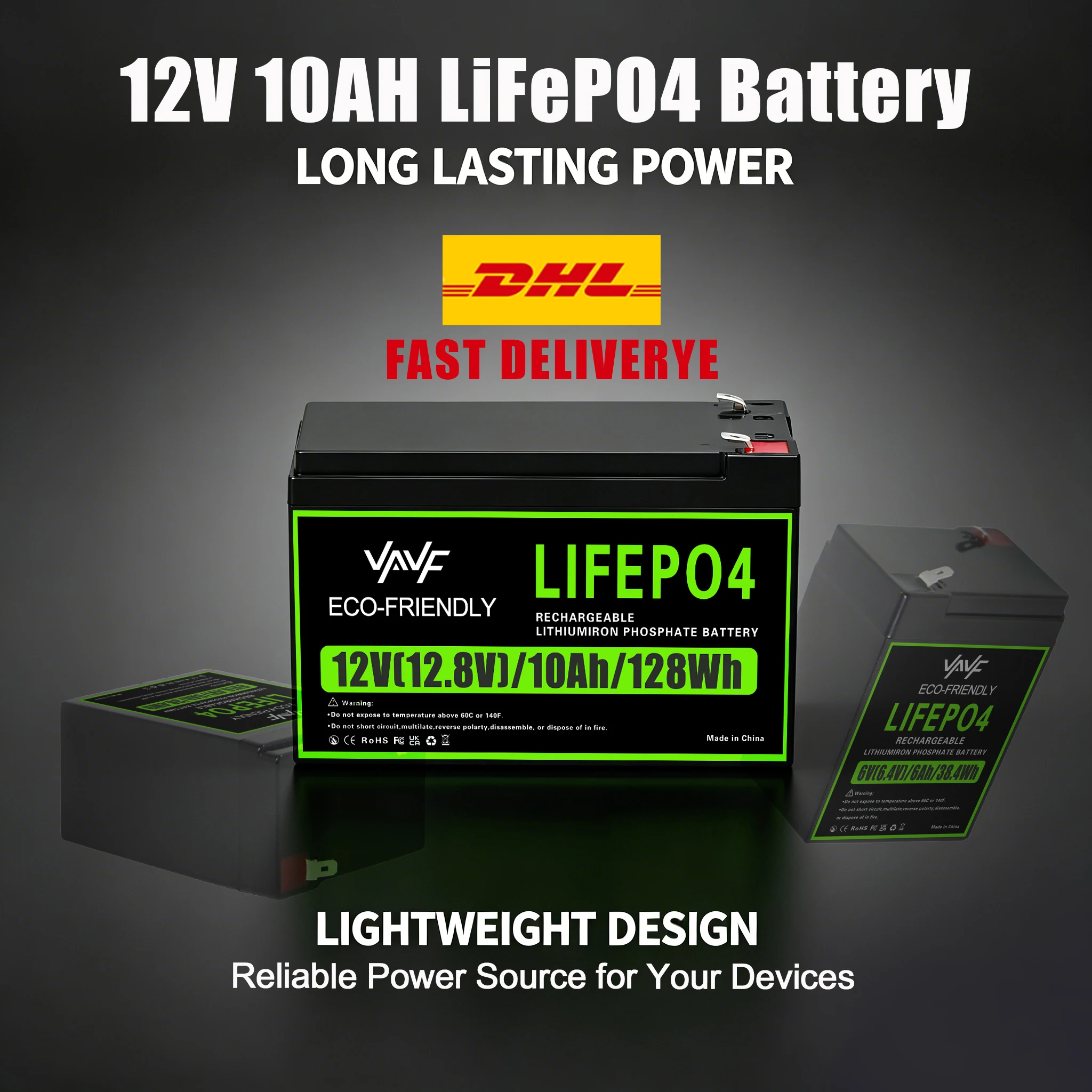 LiFePO4 Battery 12V 10000mAh with Built-in BMS,4000+CyclesPerfect for Solar Power Systems,RVsMarine Vessels,Off-Road Trips
LiFePO4 Battery 12V 10000mAh with Built-in BMS,4000+CyclesPerfect for Solar Power Systems,RVsMarine Vessels,Off-Road Trips