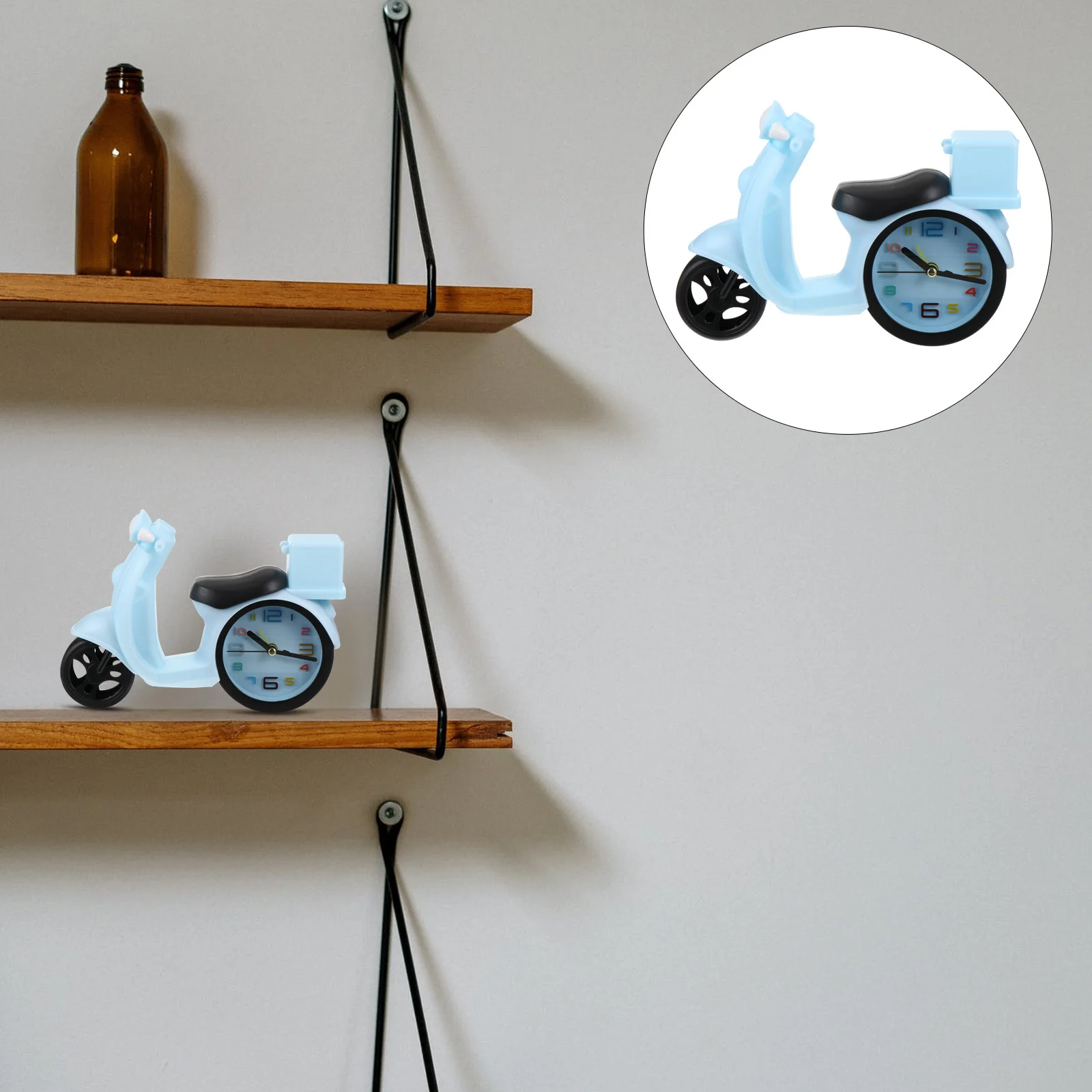 Motorcycle Sculpture Alarm Clock Rust Resistant Compact Desktop Decor Motorbike Pattern Clock for Household Office 
Motorcycle Sculpture Alarm Clock Rust Resistant Compact Desktop Decor Motorbike Pattern Clock for Household Office