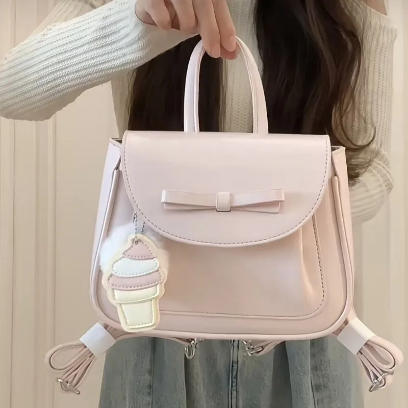 Japanese Sweet Cute Bow Pink Backpack Women Minimalist Leather Waterproof Rucksack Ladies Fashion Trendy Spacious Mochila 2025
Japanese Sweet Cute Bow Pink Backpack Women Minimalist Leather Waterproof Rucksack Ladies Fashion Trendy Spacious Mochila 2025