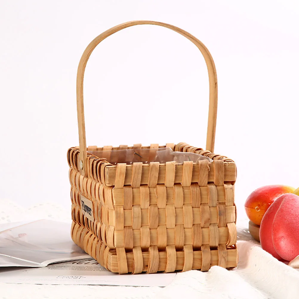 Wooden Woven Basket Storage Baskets Flower Arrangement Small Decor Candy Wedding Dry Fruit Snacks Handle Design Portable
Wooden Woven Basket Storage Baskets Flower Arrangement Small Decor Candy Wedding Dry Fruit Snacks Handle Design Portable