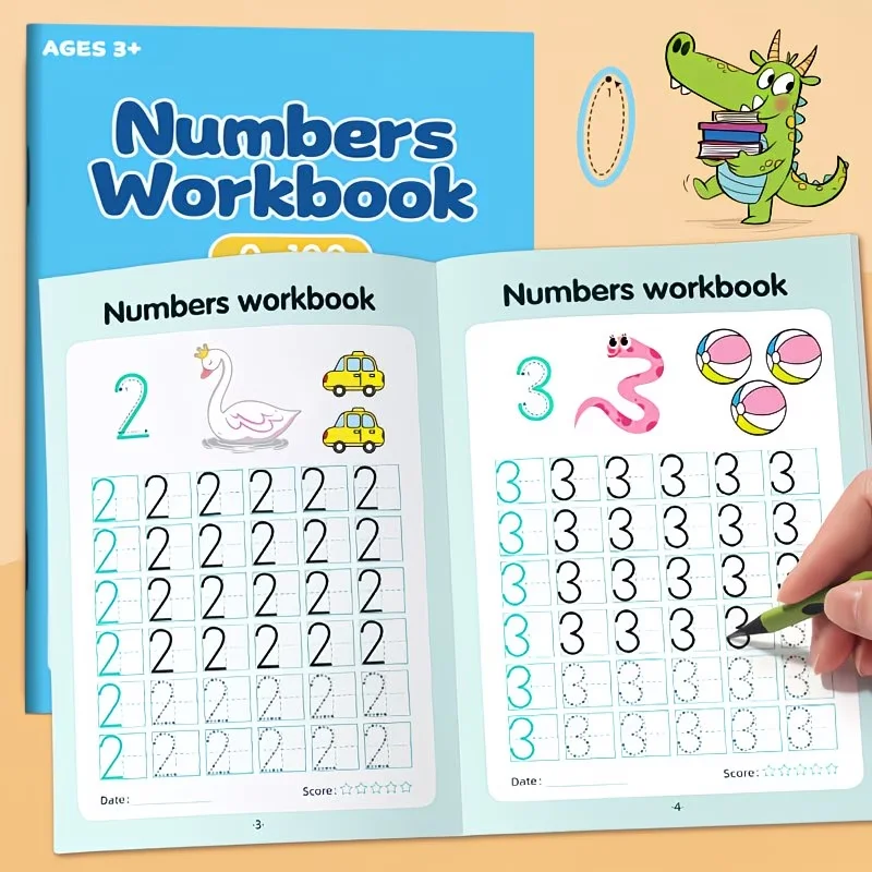 48-Page Children's Exercise Book with Tracing Pages for Numbers 0-100 - Interactive Learning Activities, Home School - Develops Hand-Eye Coordination and Math Skills, Pen Control Writing Practice
48-Page Children's Exercise Book with Tracing Pages for Numbers 0-100 - Interactive Learning Activities, Home School - Develops Hand-Eye Coordination and Math Skills, Pen Control Writing Practice