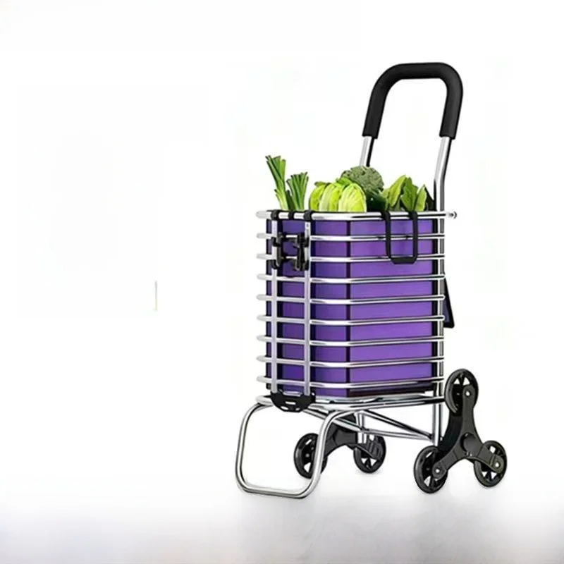 Lightweight Portable Hand-Pulled Shopping Cart Stair Climbing Wheels Elderly Vegetable Buying Small Pulling Cart Home Use
Lightweight Portable Hand-Pulled Shopping Cart Stair Climbing Wheels Elderly Vegetable Buying Small Pulling Cart Home Use