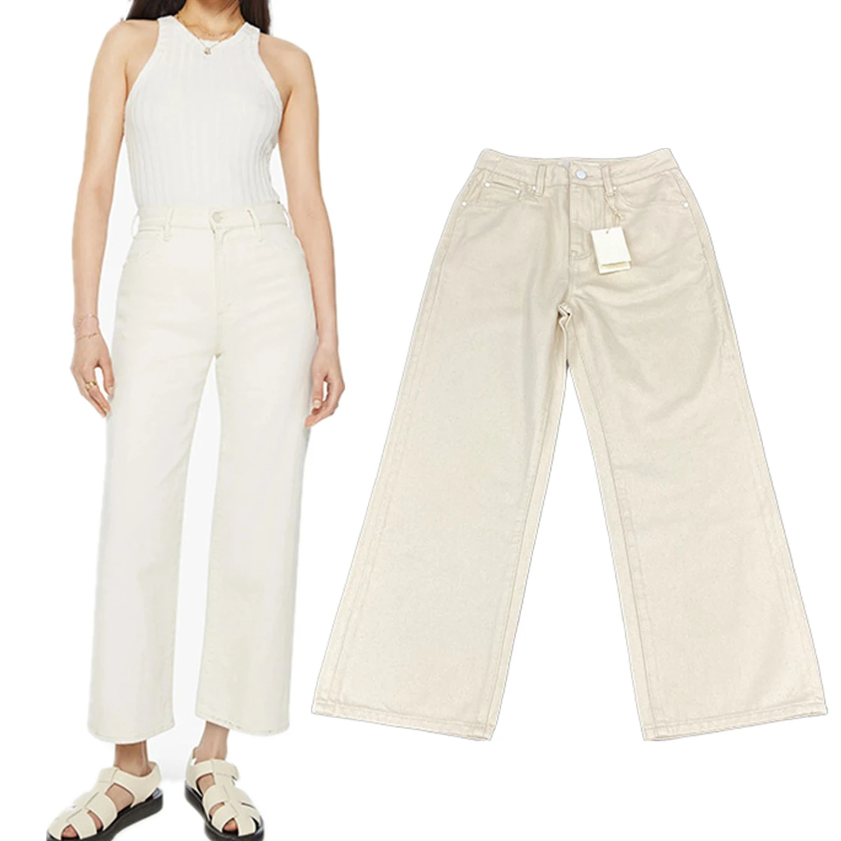 Jenny&Dave Minimalist Off-white Casual Denim Pants Comfortable Breathable Loose Straight Denim Trousers Jeans Women
Jenny&Dave Minimalist Off-white Casual Denim Pants Comfortable Breathable Loose Straight Denim Trousers Jeans Women