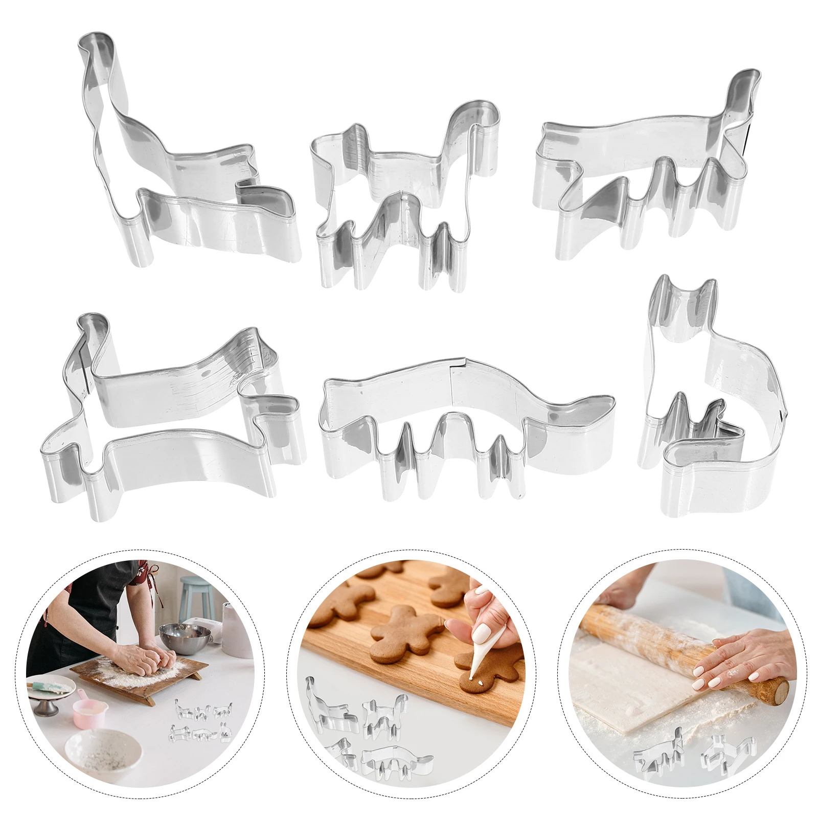 6pcs Cat Shaped Stainless Steel Cookie Cutters Biscuit Molds Baking Tools Creative Fondant Cutters For Clay Polymer Cheese
6pcs Cat Shaped Stainless Steel Cookie Cutters Biscuit Molds Baking Tools Creative Fondant Cutters For Clay Polymer Cheese