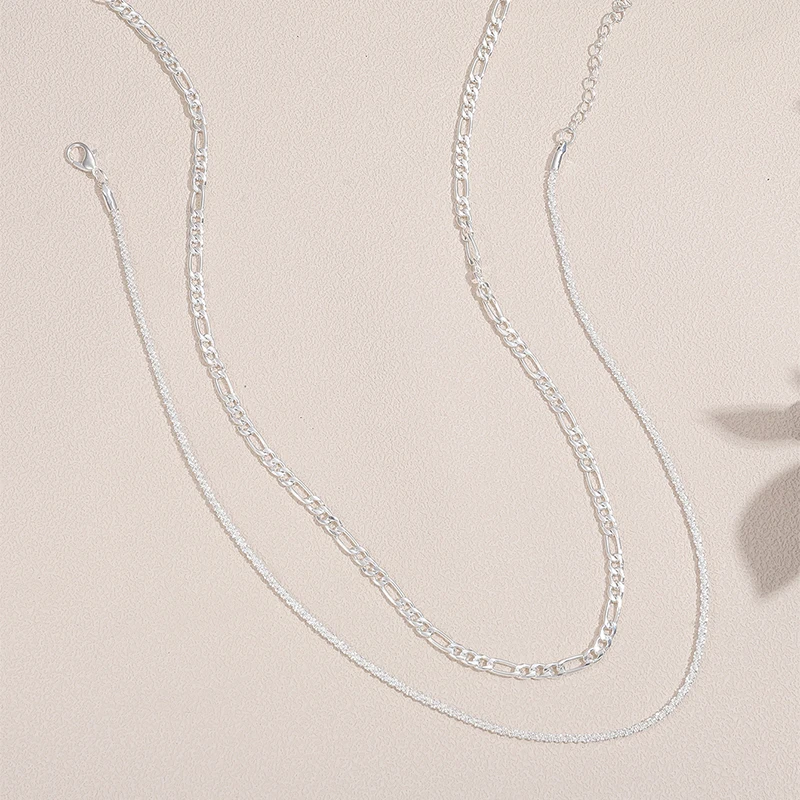 Silvery 2-Layer Stacked Water Wave Necklace Classic Simple Versatile Sweet Jewelry Collarbone Vacation Party Anniversary
Silvery 2-Layer Stacked Water Wave Necklace Classic Simple Versatile Sweet Jewelry Collarbone Vacation Party Anniversary
