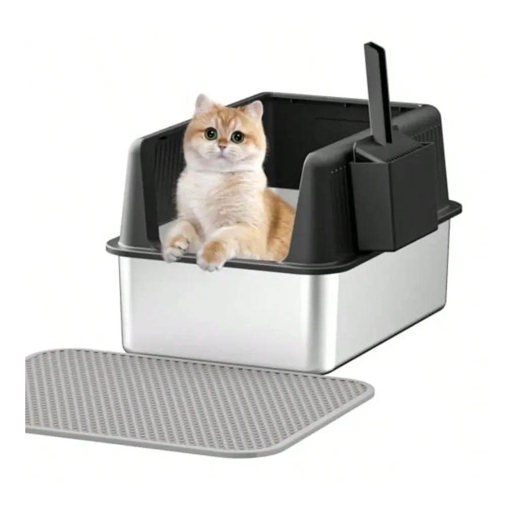 Кошачий туалет-лоток из стали с крышкой, XL, 19.7 Д x 13.8 Ш x 11.8 В, глубокий, большой, металлический, для кошек
Кошачий туалет-лоток из стали с крышкой, XL, 19.7 Д x 13.8 Ш x 11.8 В, глубокий, большой, металлический, для кошек
