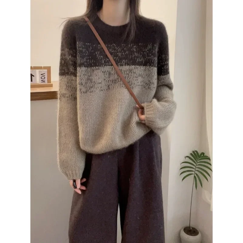 Wool Sweater Loose Casual Women Autumn Winter Jumpers Knitwear Soft Warm Tops Chic Femme Pullover O-Neck Thickening Sweater 2024
Wool Sweater Loose Casual Women Autumn Winter Jumpers Knitwear Soft Warm Tops Chic Femme Pullover O-Neck Thickening Sweater 2024