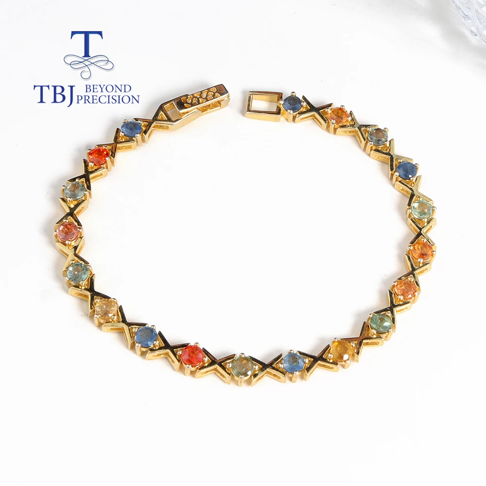 Gorgeous multi-colored natural fancy color sapphire bracelet light luxury female anniversary engagement S925 silver fine jewelry
Gorgeous multi-colored natural fancy color sapphire bracelet light luxury female anniversary engagement S925 silver fine jewelry