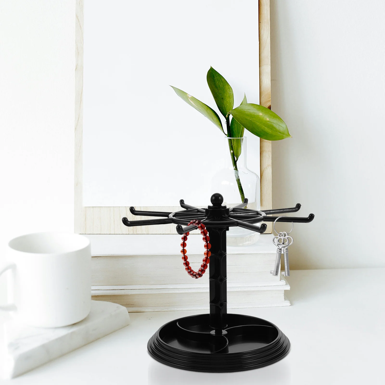 Элегантная черная вращающаяся подставка для ювелирных изделий, держатель для брелоков, органайзер для серег для выставок и мероприятий, для мелких сувениров и аксессуаров
Элегантная черная вращающаяся подставка для ювелирных изделий, держатель для брелоков, органайзер для серег для выставок и мероприятий, для мелких сувениров и аксессуаров