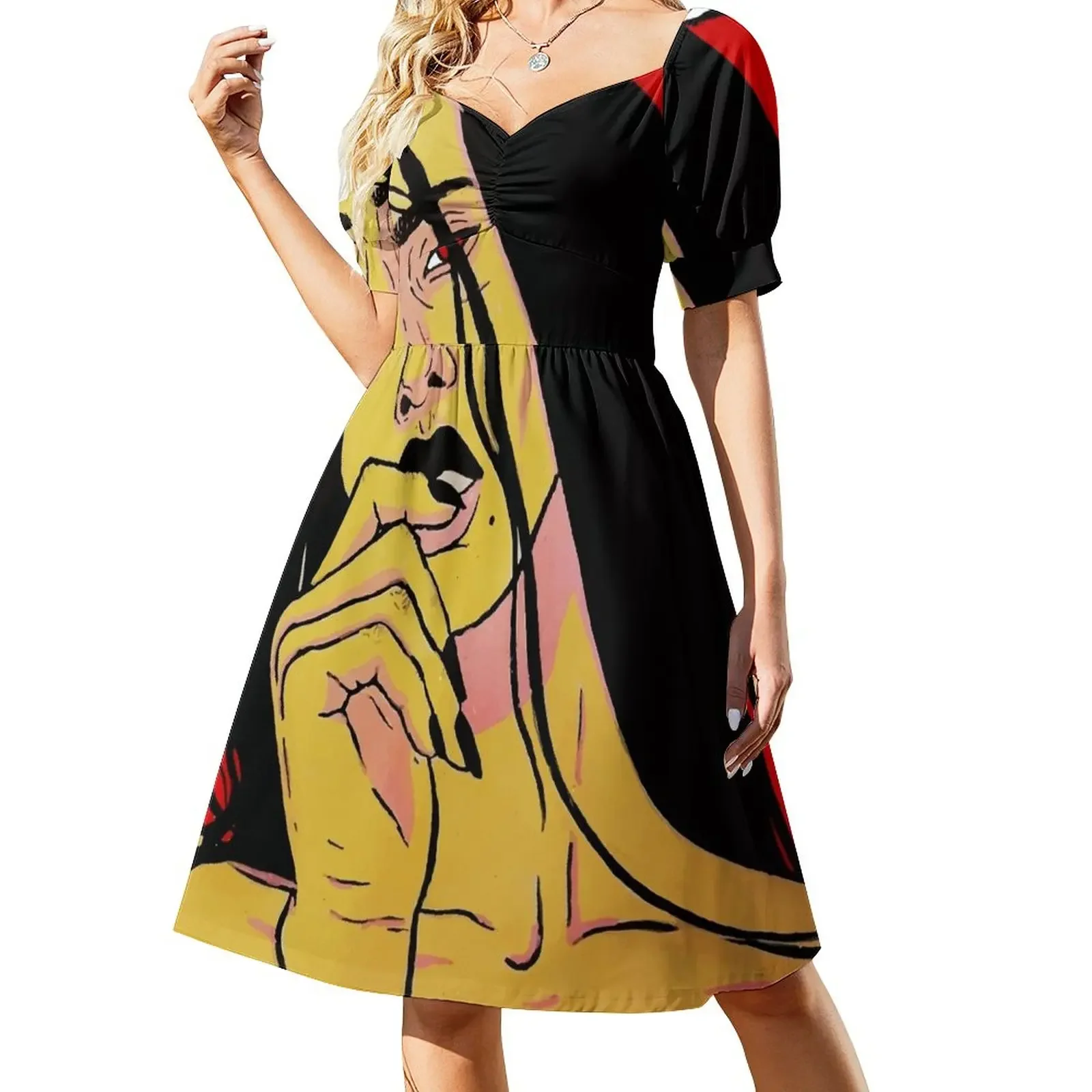 Illustration portrait woman model, pop Short-Sleeved Dress wedding guest dress 2025 evening dresses luxury 2025
Illustration portrait woman model, pop Short-Sleeved Dress wedding guest dress 2025 evening dresses luxury 2025