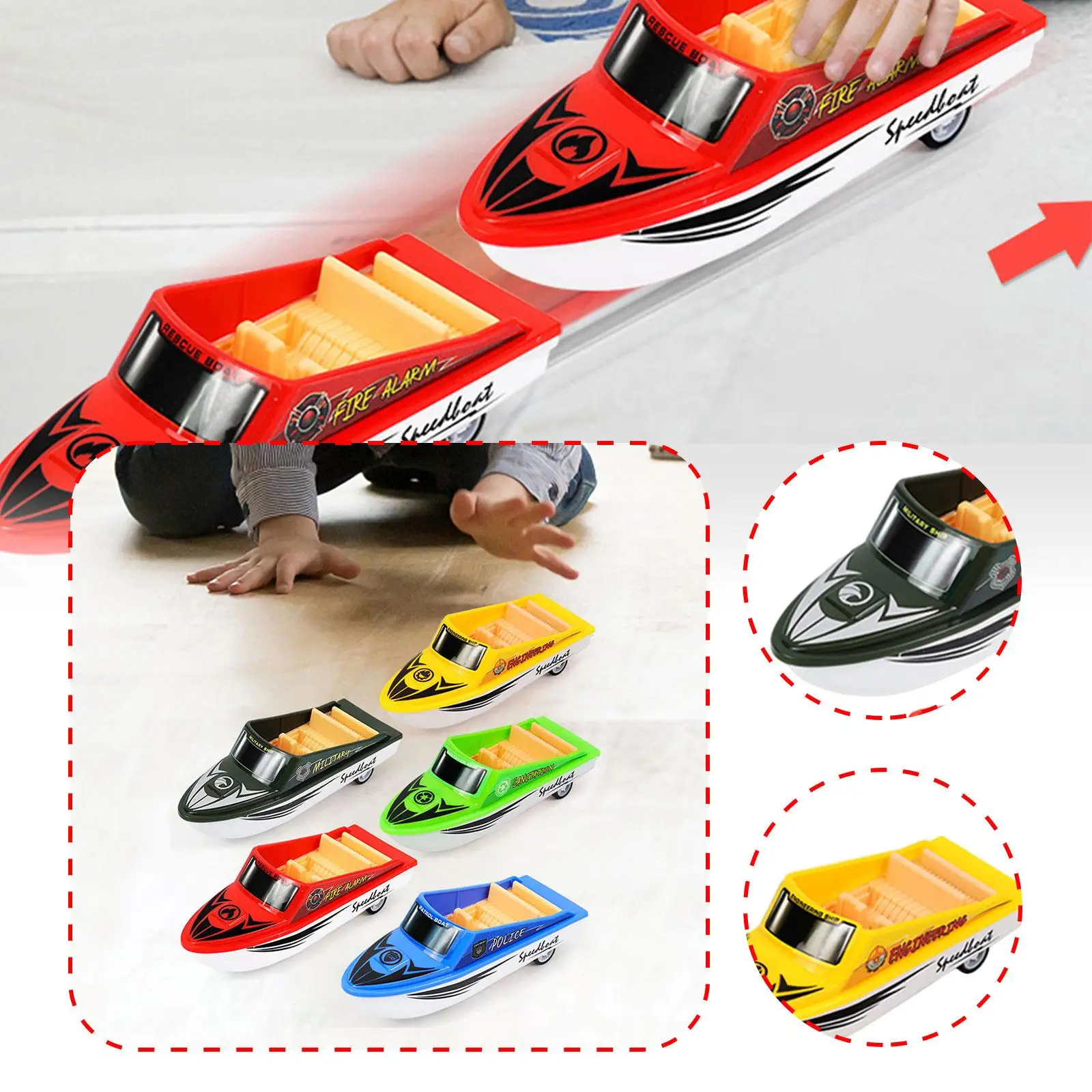 5x Mini Pullback Boats Realistic Children Vehicles Toy for Ages 3+ Boys Gift
5x Mini Pullback Boats Realistic Children Vehicles Toy for Ages 3+ Boys Gift
