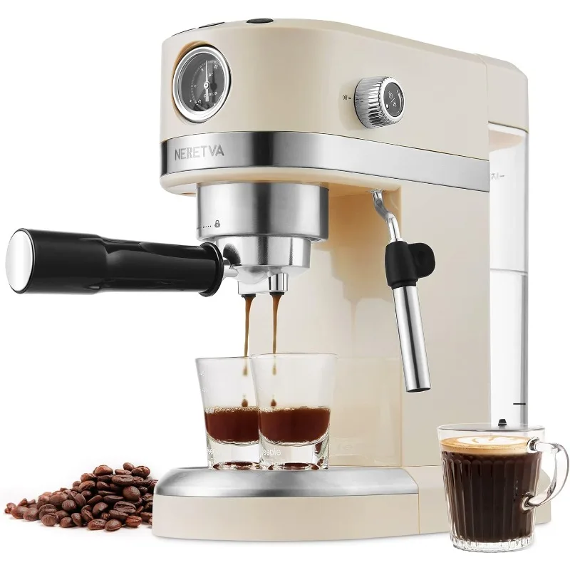 Neretva 20 Bar Espresso Coffee Machine with Steam Wand for Latte Espresso and Cappuccino, Compact Espresso Maker For Home
Neretva 20 Bar Espresso Coffee Machine with Steam Wand for Latte Espresso and Cappuccino, Compact Espresso Maker For Home