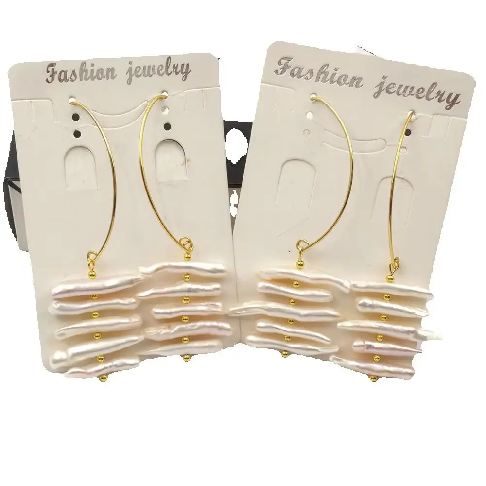 WT-E520 Natural Pearl Statement Earring Five Pieces White Pearl Bar With Metal Hoop Women Fashion Dangle Earring
WT-E520 Natural Pearl Statement Earring Five Pieces White Pearl Bar With Metal Hoop Women Fashion Dangle Earring