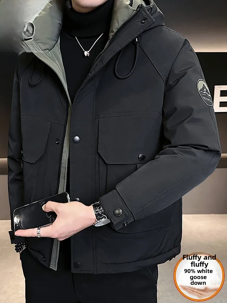 Мужская зимняя куртка с капюшоном, 90% белый гусиный пух, рабочая одежда, повседневная теплая утолщенная куртка на молнии
Мужская зимняя куртка с капюшоном, 90% белый гусиный пух, рабочая одежда, повседневная теплая утолщенная куртка на молнии