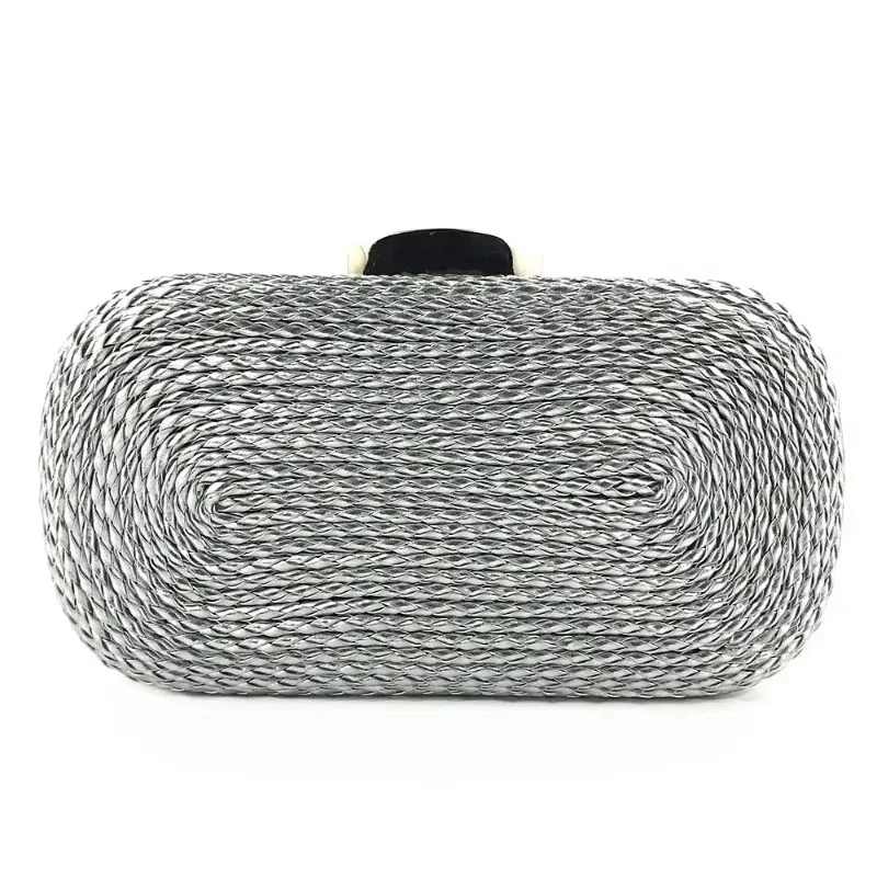Silver Woven Evening Bags for Women Fashionable PU Weave Gold Clutch Bag with Long Chain Chic Rope Braid Formal Party Handbags
Silver Woven Evening Bags for Women Fashionable PU Weave Gold Clutch Bag with Long Chain Chic Rope Braid Formal Party Handbags
