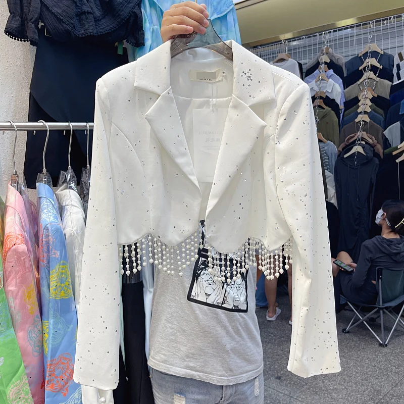 2023 Autumn New Fashion Temperament Heavy Industry Beaded Tassel Blazer Women's Short Suit Top
2023 Autumn New Fashion Temperament Heavy Industry Beaded Tassel Blazer Women's Short Suit Top