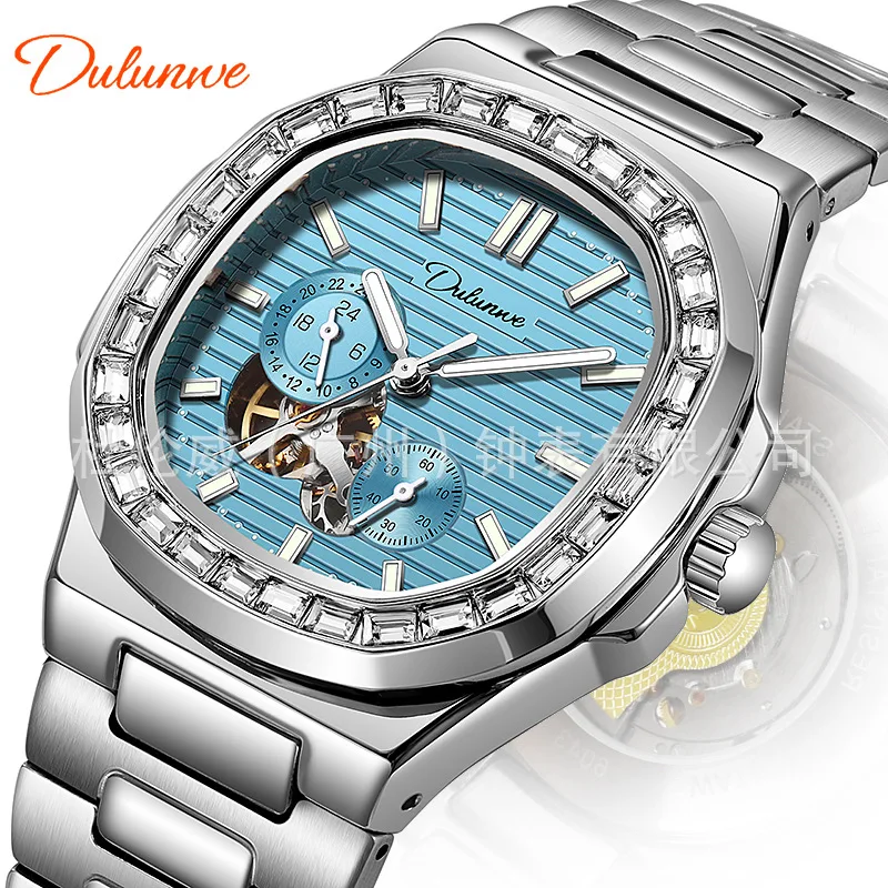 2027Durenwei genuine fully automatic mechanical men's skeleton transparent case back waterproof trendy Nautilus luminous watch
2027Durenwei genuine fully automatic mechanical men's skeleton transparent case back waterproof trendy Nautilus luminous watch