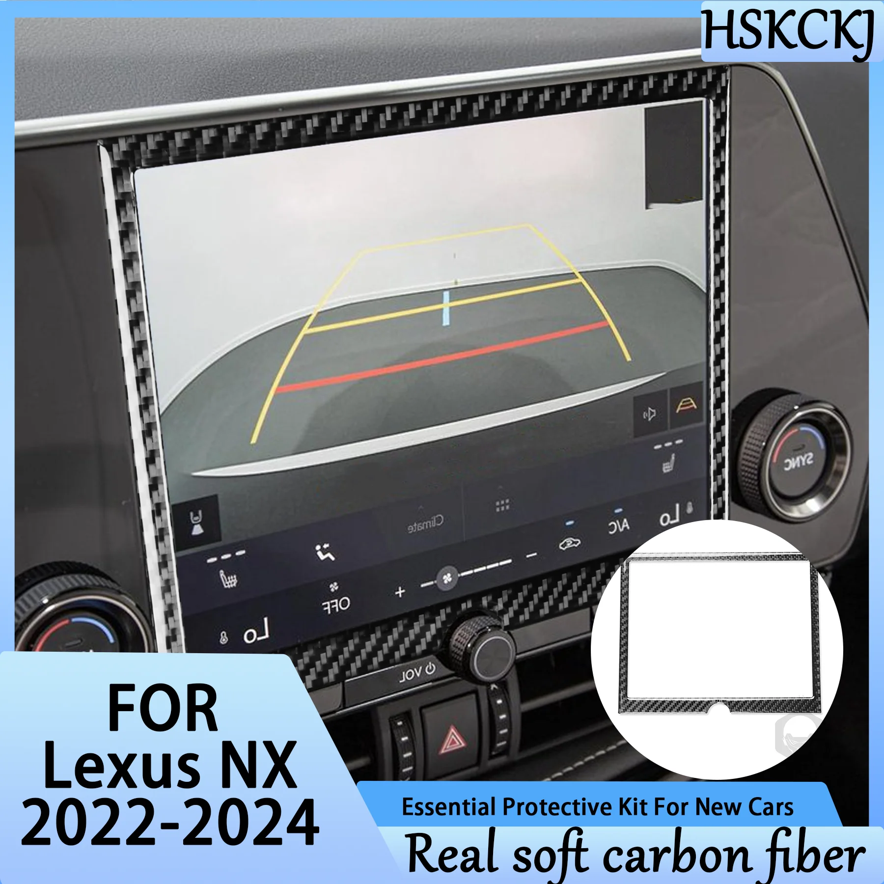Carbon Fiber Interior Accessories Stickers Car Central Control Multimedia Screen Frame Panel Decoration FOR Lexus NX 2022-2024
Carbon Fiber Interior Accessories Stickers Car Central Control Multimedia Screen Frame Panel Decoration FOR Lexus NX 2022-2024