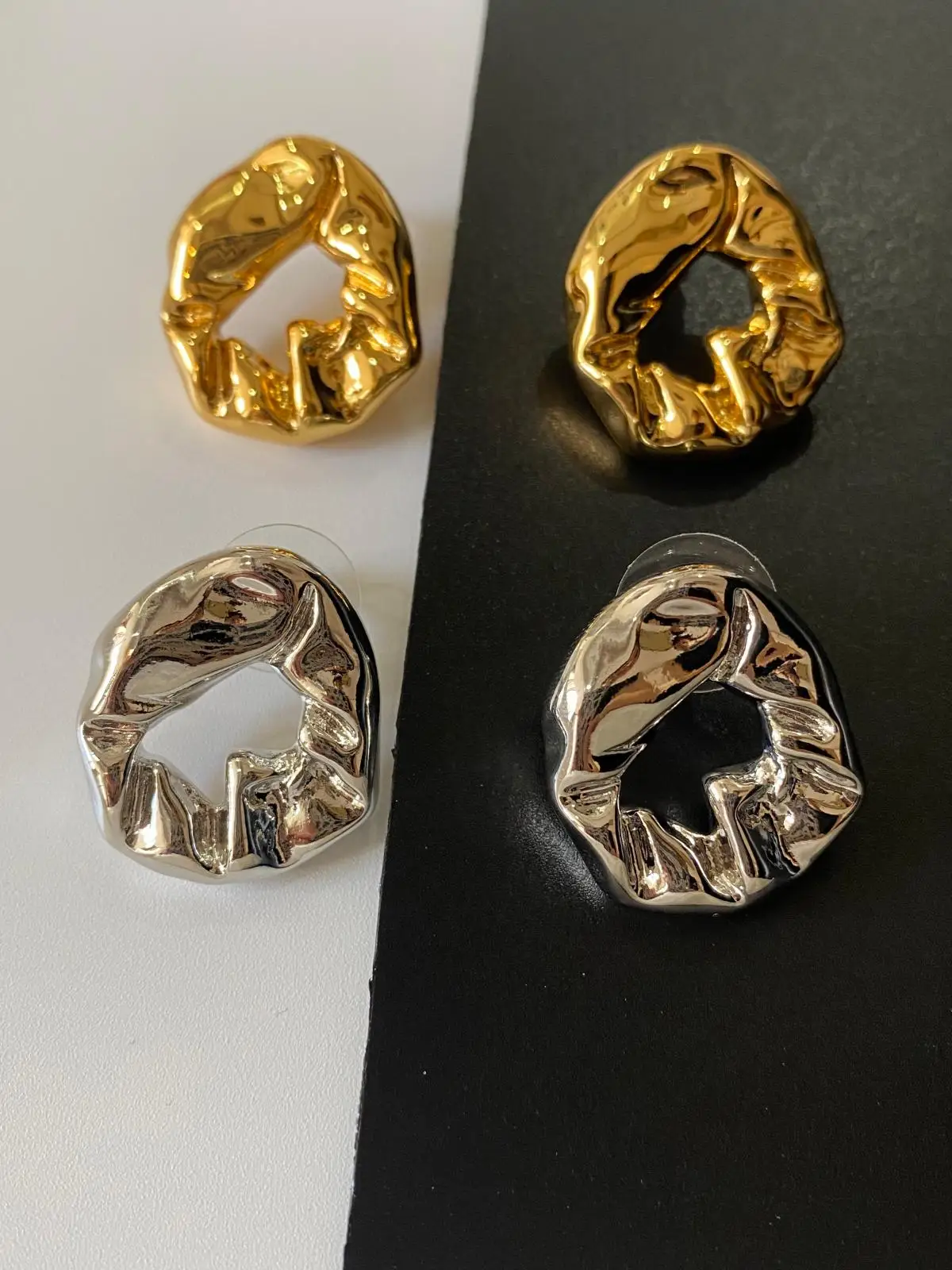 Brass Irregular Cutout Stud Earrings Women Jewelry Punk Party T Show Gown Runway Trendy Korean Japan Israel Style INS
Brass Irregular Cutout Stud Earrings Women Jewelry Punk Party T Show Gown Runway Trendy Korean Japan Israel Style INS