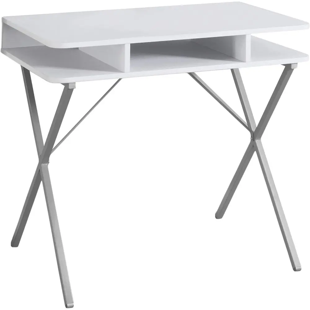 Contemporary 31 Metal & Laminate Desk with Storage Shelves for Home Office, Laptop Workstation
Contemporary 31 Metal & Laminate Desk with Storage Shelves for Home Office, Laptop Workstation