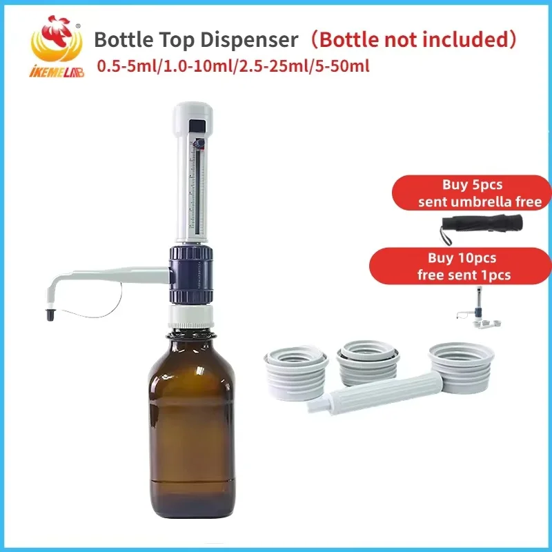 WEIAI Bottle Top Dispenser 0.5-50ml Lab Liquid Handling Machine Bottle Dispenser Adjustable GL45 
WEIAI Bottle Top Dispenser 0.5-50ml Lab Liquid Handling Machine Bottle Dispenser Adjustable GL45