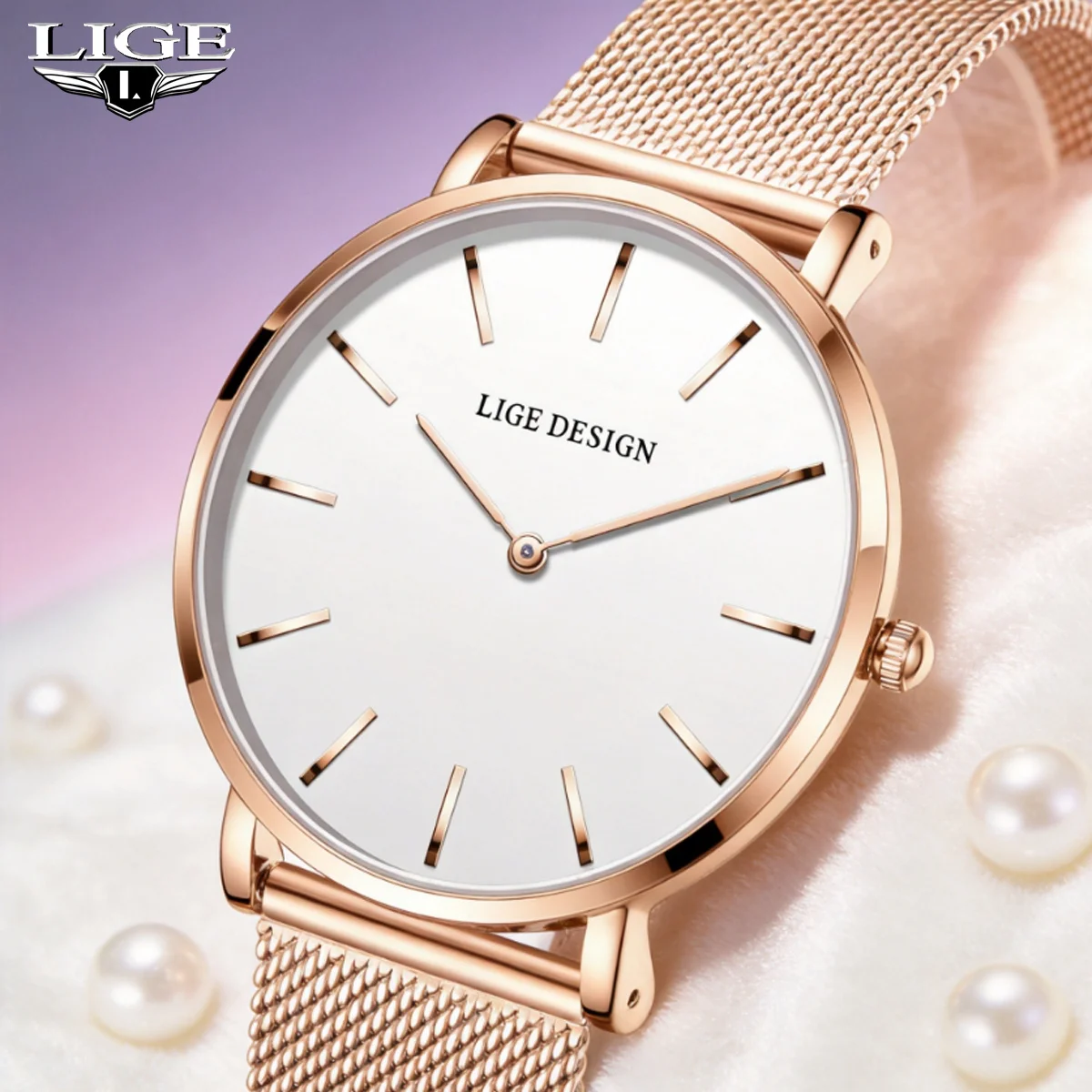 LIGE 2025 New Women Bracelet Watch Quartz Movement Simple Rose Gold Stainless Steel Mesh Student Watches Relogio Feminino Box
LIGE 2025 New Women Bracelet Watch Quartz Movement Simple Rose Gold Stainless Steel Mesh Student Watches Relogio Feminino Box