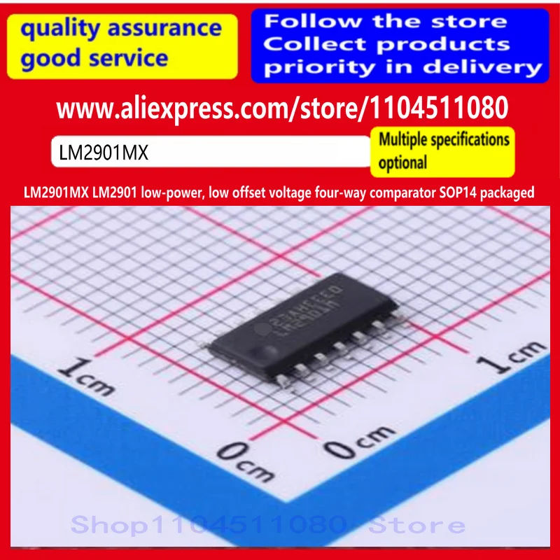 10PCS/ LM2901MX LM2901 low-power, low offset voltage four-way comparator SOP14 packaged
10PCS/ LM2901MX LM2901 low-power, low offset voltage four-way comparator SOP14 packaged