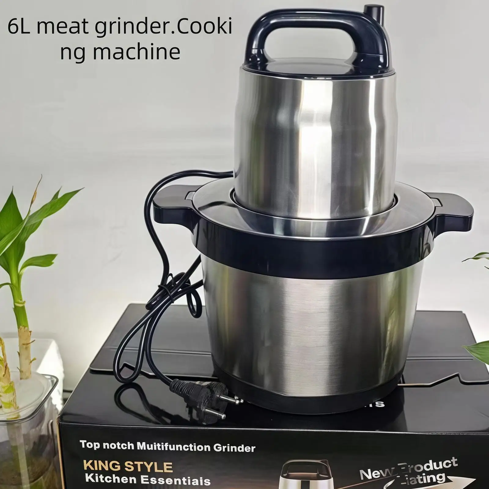 6L Meat Grinder 2 Speed Mode Adjustable Sturdy 538w Electric Pepper Grinders Food Processor Mincer for Fruits and Vegetable
6L Meat Grinder 2 Speed Mode Adjustable Sturdy 538w Electric Pepper Grinders Food Processor Mincer for Fruits and Vegetable