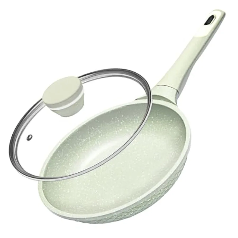 8 Inch Non Stick Frying Pan with Lid - Omelette and Egg Pan Skillet PFOA/PFAS Free Healthy Cookware All Stovetop and Dishwasher
8 Inch Non Stick Frying Pan with Lid - Omelette and Egg Pan Skillet PFOA/PFAS Free Healthy Cookware All Stovetop and Dishwasher