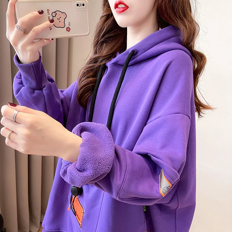 Women's Hoodies Sweatshirt Autumn Winter Oversize Loose Pullover Sweatshirts Fleece Thicken Top Lady Mid-length Casual Outerwear
Women's Hoodies Sweatshirt Autumn Winter Oversize Loose Pullover Sweatshirts Fleece Thicken Top Lady Mid-length Casual Outerwear