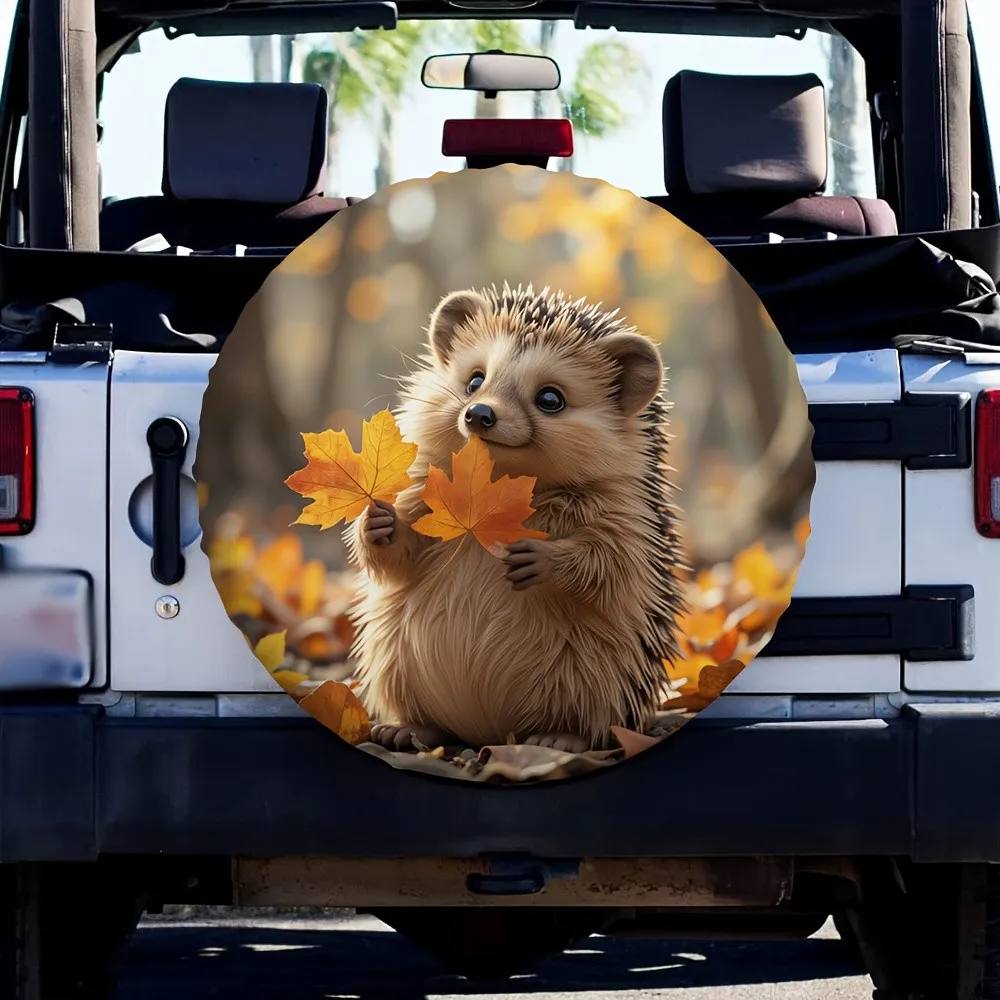 Cute Hedgehog Autumn Leaves Tire Cover Durable Polyester Spare Wheel Protector for SUV
Cute Hedgehog Autumn Leaves Tire Cover Durable Polyester Spare Wheel Protector for SUV