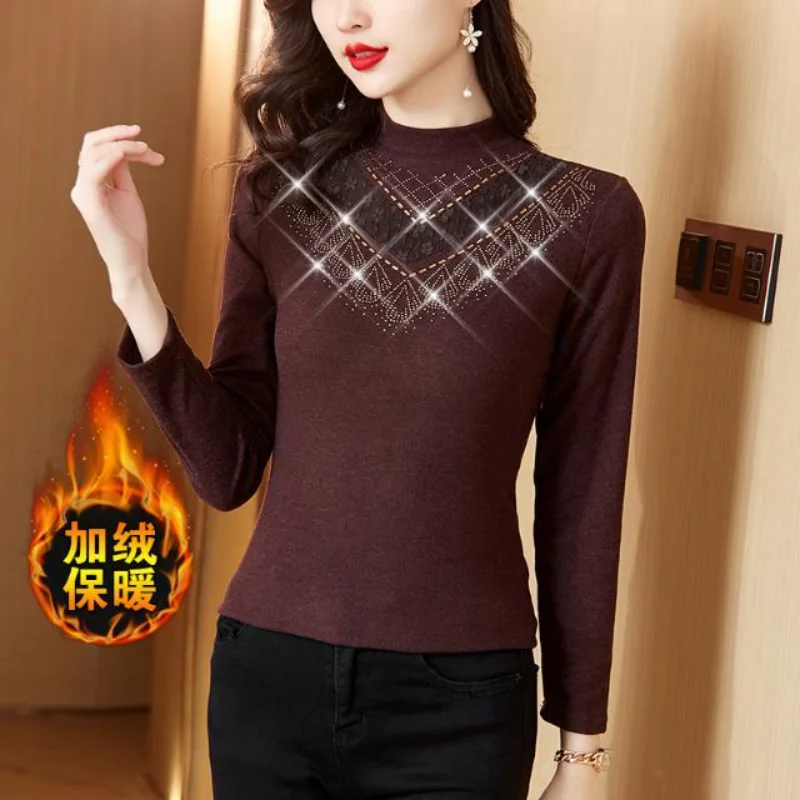 Fashionable Long-sleeved T-shirt Top for Women in Autumn and Winter New Slim Fit Slim and Thick Inner Bottoming Shirt
Fashionable Long-sleeved T-shirt Top for Women in Autumn and Winter New Slim Fit Slim and Thick Inner Bottoming Shirt