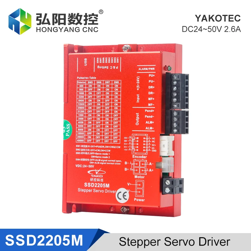 Драйвер шагового двигателя YAKOTEC с замкнутым контуром SSD2205M Драйвер шагового двигателя DC24 ~ 50 В 2,6 А используется в обрабатывающих центах с ЧПУ.
Драйвер шагового двигателя YAKOTEC с замкнутым контуром SSD2205M Драйвер шагового двигателя DC24 ~ 50 В 2,6 А используется в обрабатывающих центах с ЧПУ.