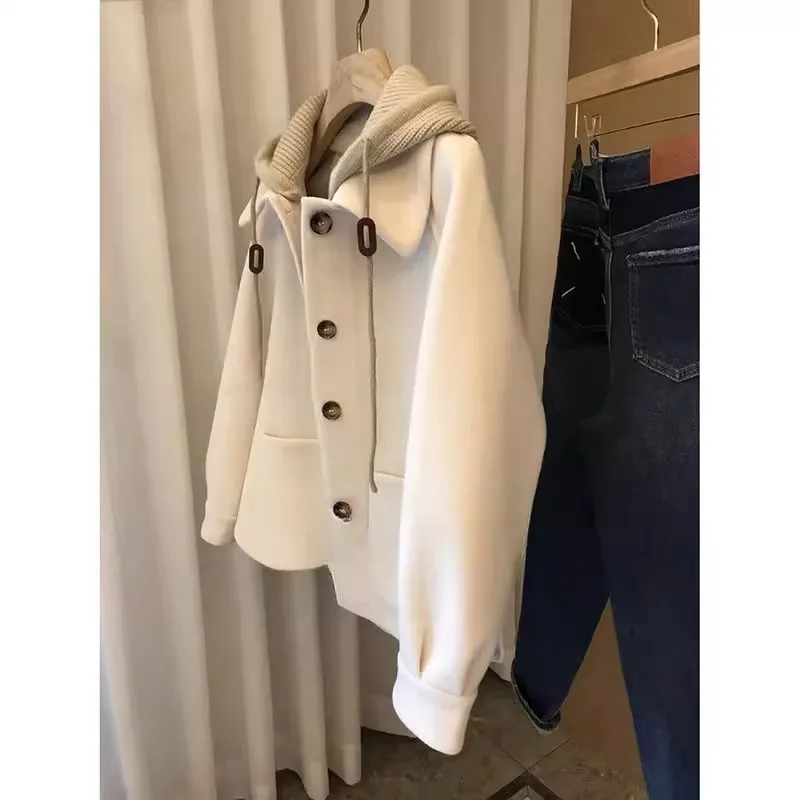 Autumn Winter Large Size American Retro Patchwork Knitted Hat Men's Fake Two-Piece Cotton Outerwear Trendy Brand Woolen Coat
Autumn Winter Large Size American Retro Patchwork Knitted Hat Men's Fake Two-Piece Cotton Outerwear Trendy Brand Woolen Coat