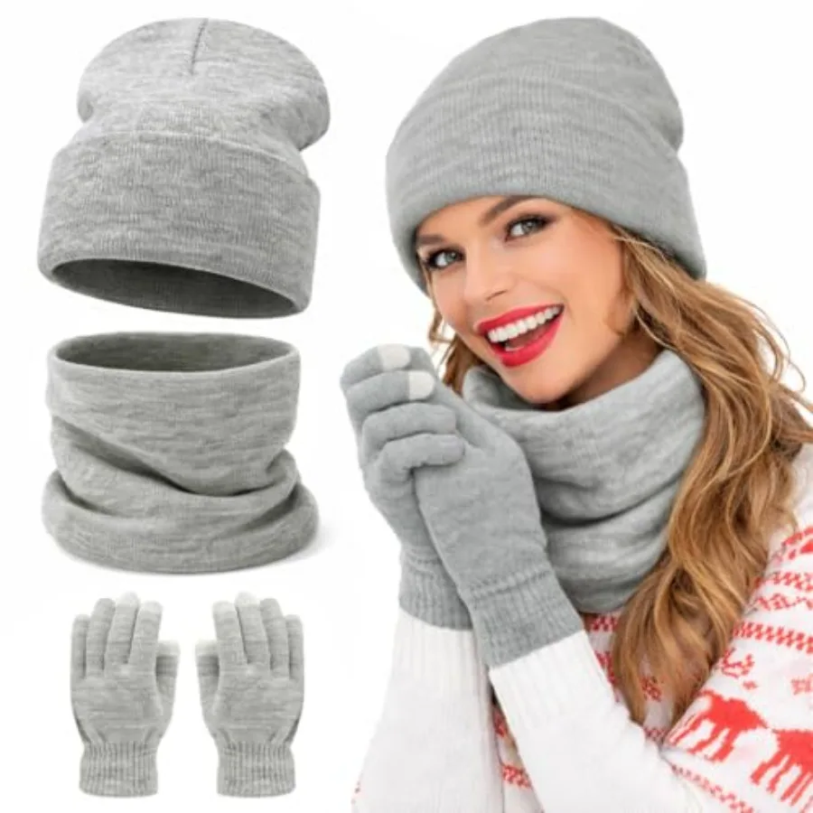 Winter Beanie Hat Neck Warmer Touchscreen Glove Set For Men Women, Unisex Warm Stretchy Knit Hat
Winter Beanie Hat Neck Warmer Touchscreen Glove Set For Men Women, Unisex Warm Stretchy Knit Hat