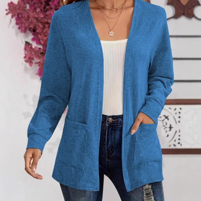 Spring Chic Casual Solid Color Cardigan Summer New Slimming V-neck Long Sleeves Tops Grey Pink Black Plus-size Women Clothing
Spring Chic Casual Solid Color Cardigan Summer New Slimming V-neck Long Sleeves Tops Grey Pink Black Plus-size Women Clothing