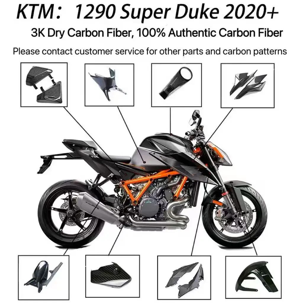 Suitable for KTM 1290 Super Duke. Fully carbon fiber exterior parts for the entire vehicle. Air intake cover. 3K dry carbon.
Suitable for KTM 1290 Super Duke. Fully carbon fiber exterior parts for the entire vehicle. Air intake cover. 3K dry carbon.